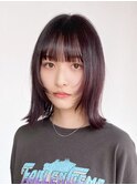 顔周りレイヤー韓国ヘアくびれミディミディアム_ba464132