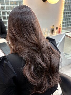 オリーブグレー/レイヤーカット/マロンベージュ/北千住