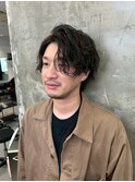 波巻きツイストスパイラルパーマ/フェザーパーマ/眉毛/メンズ