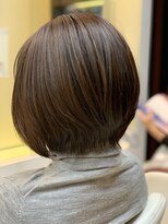 クオリス 上板橋店(QUALIS)&nbsp;30代40代大人可愛い/艶感ストレート/前下がりボブ/モカブラウン