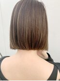 切りっぱなしハイライトグレージュボブ【Ruufus恵比寿渋谷】3156