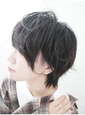 *きちstyle*黒髪ウルフの耳かけショート♪