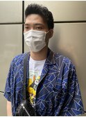 20代、30代、40代ジェルキープ 短髪スタイル アッシュブラック
