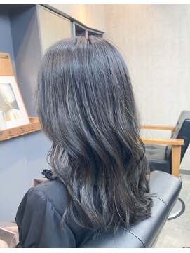 オト(oto) ブルーブラックセミロング♪ 似合わせカット♪大人ガーリー