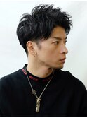 アップバングショート【黒髪短髪】