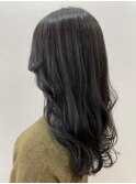 ブルージュカラー_マロンベージュ Aラインボブ かきあげ