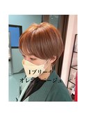 マロンベージュ　インナーカラー×ハイトーングレージュ