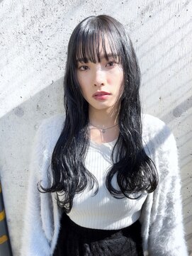 ニューポリシー(NEWpOLICY) ロングヘアー/黒髪/暗髪/ブルーブラックカラー/髪質改善