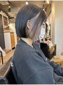 kana インナーカラー 切りっぱなしボブ
