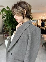 バンプ ギンザ(BUMP GINZA)&nbsp;大人美人ひし形ショートボブ×ハイライト【ERIKA】