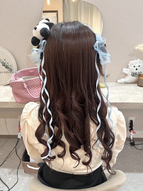 量産型ヘアメ♪編み込みカチューシャ 推し活アレンジ