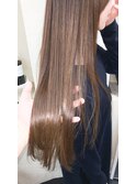 美髪ストレートエアリーロング艶々メテオカラー新宿イルミナ韓国