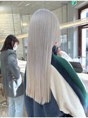 ホワイトカラーホワイトシルバーグレーハイトーンロングブリーチ