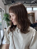 クム 横浜(qumu) 波ウェーブパーマ×グレージュ
