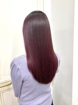 ブルー(BLUE) 黒髪/ボブルフ/ネビージュ/韓国/ワンレン/盛岡/髪質改善/前髪