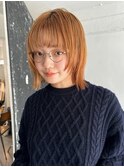 ぷつっとボブ 姫カットレイヤー 外ハネボブ