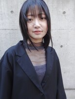 スリーマーク(THREE mark)&nbsp;シースルーミディアムレイヤー暗髪ラベンダー20代30代