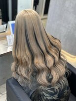 ラピス 福岡天神店(Lapis)&nbsp;ホワイトミルクティーベージュ×黒メッシュ