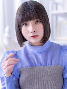 黒髪姫カット切りっぱなしミニボブレイヤーa越谷20代30代40代