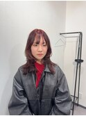 ピンク レイヤーカットカラー 