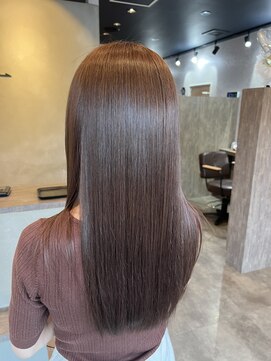 イーラヘアー(ERA HAIR) 透明感ココアブラウン艶カラーストレートロングヘア髪質改善