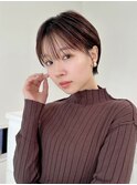 大人ガーリー/ダークアッシュ/似合わせカット/レイヤーショート