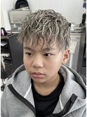 キッズカット×パーマ×ハイライト×眉カット