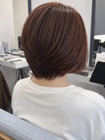 ルーチェ(Lu-che)&nbsp;ローズブラウン×白髪ぼかしカラー×前下がりグラボブ