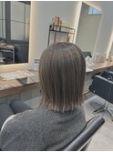 ナチュラルハイライト/切りっぱなしボブ
