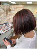 セットアップ 岡山北長瀬店(SET-UP) ミルクティーブロンド アンブレラ/チェリーレッド