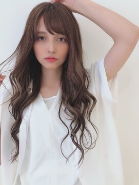 チョビー 銀座(chobii) グレージュ/デジタルパーマ/ゆるふわロング/大きめ/高柳