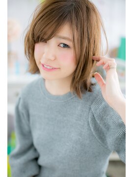 ミック 日暮里店(miq) くびれ外ハネボブ★フレンチガーリーエアリーミディb1