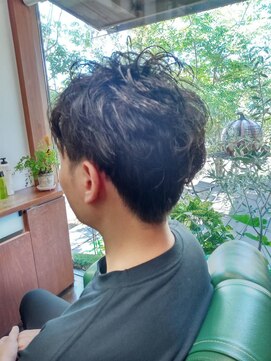 ナンバーエイト(number eight) モテ髪束間ショート×くせ毛パーマ風メンズカット★韓国マッシュ