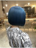 シアンブルー×ボブ