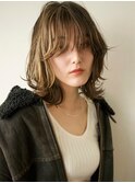 顔まわりカットナチュラルレイヤー小顔カット大人かわいい