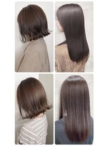 美容室フルール&nbsp;縮毛矯正ロング♪コスメストレート髪質改善ココアベージュ
