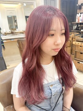 ネオリーブアイム 横浜西口店(Neolive aim) ハイトーンカラー イメチェン チェリーピンク【横浜】k