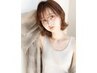 ジュニアスタイリスト施術。全体カラー＋デザインカット￥5000