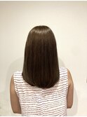 セミロング×オリーブアッシュ