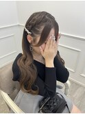 【ヘアメ】お嬢様ヘア＊編み込みカチューシャ＊新井