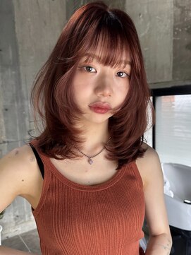 サイン 渋谷(SIGN) 韓国/ボブ/ブリーチ/ピンク/オレンジ