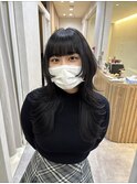 イメチェン!黒髪姫カットロングウルフヘア 【広島/本通】
