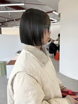 リットバイウェイズ(Lit by WAYS) オリーブベージュ/切りっぱなしボブ