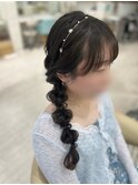 編み下ろし／結婚式お呼ばれヘア/参列ヘア/二次会ヘア