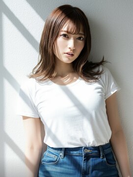 ファクトリーファイブ(Factory5) 小顔ボブミディアムベージュ20代30代40代くびれミディ韓国ヘア