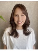 ココアブラウン×レイヤーカット