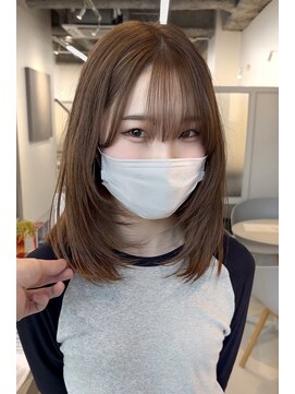 ラナンバイシダ(ranan by sida) 10代20代ミディアムレイヤーミルクティーベージュ