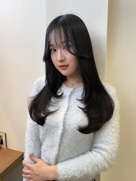 ロンドアベニール 北千住(Lond avenir) オリーブグレー/韓国風巻き/レイヤーカット/髪質改善/縮毛矯正