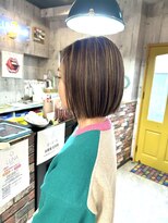 ルーナヘアー(LUNA hair)&nbsp;コンパクトボブ　コントラストハイライト