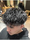 MEN’S HAIR/サーフカール/刈り上げセンターパート/柏
